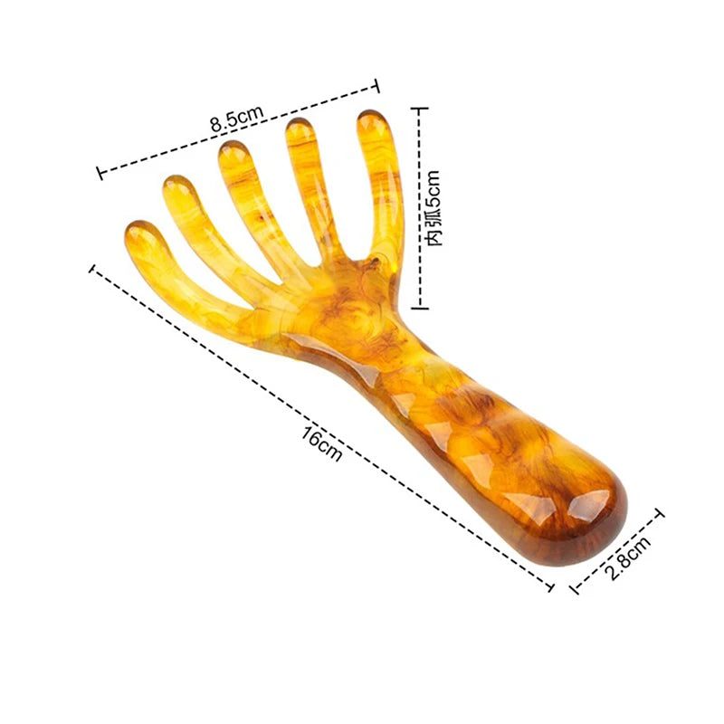 1 Pcs Head Massager Manual Hair Scalp Massager Gua Sha Five Claw Massage Tool Comb Portable Handheld Resin Relax Tool For Gifts