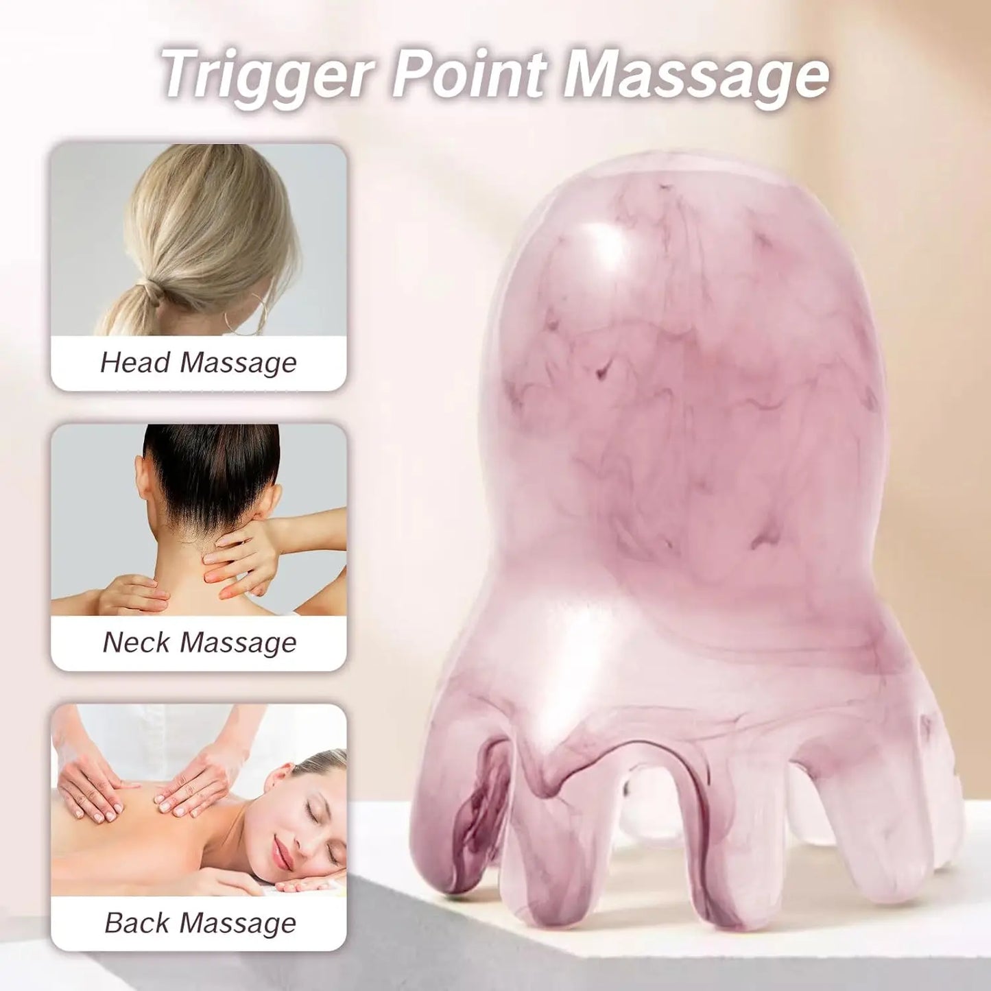 Octopus Head Massage Comb Manual Scalp Massage Tool for Head and Body Relaxation Portable Acupressure Massager for Home Office