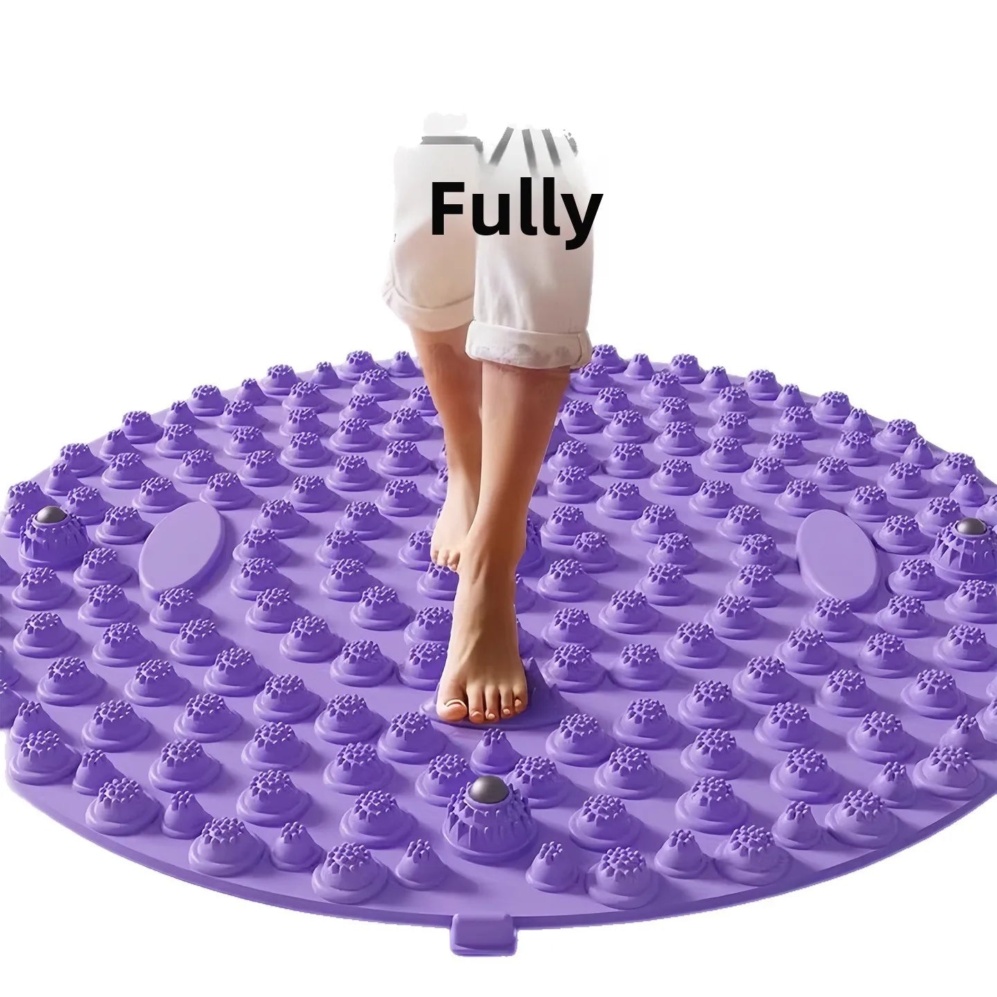 Round Foot Massage Mat, Super Jogging Acupressure Plate Indoor in-place Running Foot Pad Foot Massage Roller for Plantar Relief