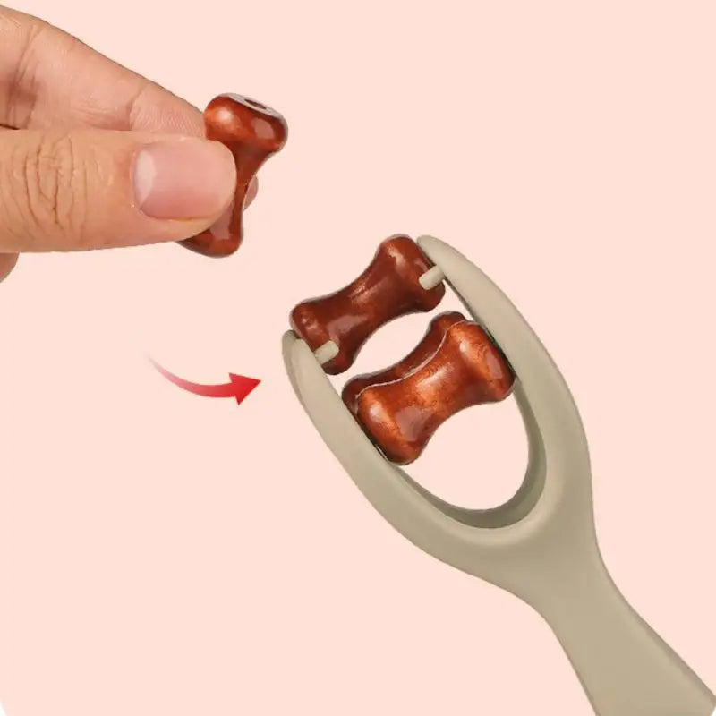 For Hand Meridian Relief Solid Wood Finger Massage Roller With 360° Rollers Clip Design Finger Massager Acupressure Stick