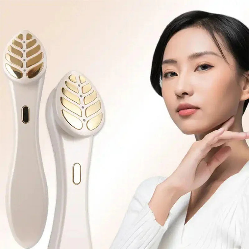 Led Eye Massage Pen Efficient Massage EMS Instrument With Golden Leaf Vibrating Massager