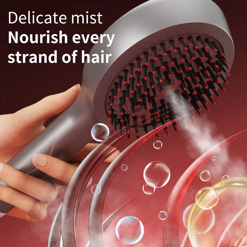 Handheld Vibration Micro-current EMS Head Massage Wireless Red light Drug Spray Massage Comb Head Fatigue Anti-hair Loss Massage