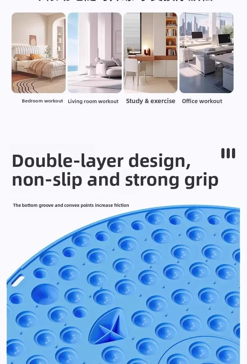Round Foot Massage Mat, Super Jogging Acupressure Plate Indoor in-place Running Foot Pad Foot Massage Roller for Plantar Relief