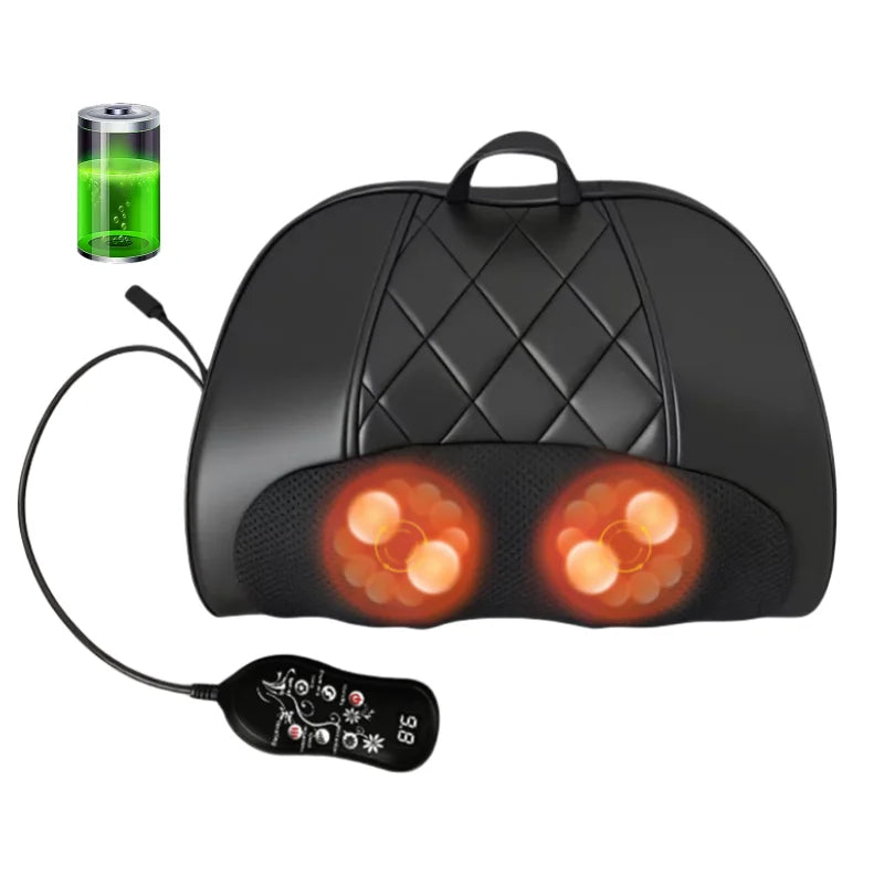 Back Massager for Deep Tissue Shiatsu Lower Neck Massager with Heat 3D Kneading Massage Pillow for Shoulder Legs Gifts for Mom D