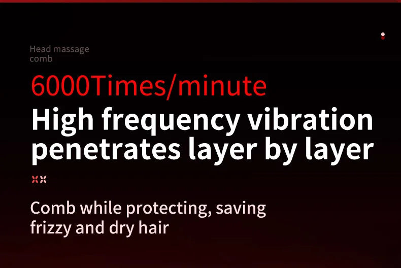 Handheld Vibration Micro-current EMS Head Massage Wireless Red light Drug Spray Massage Comb Head Fatigue Anti-hair Loss Massage