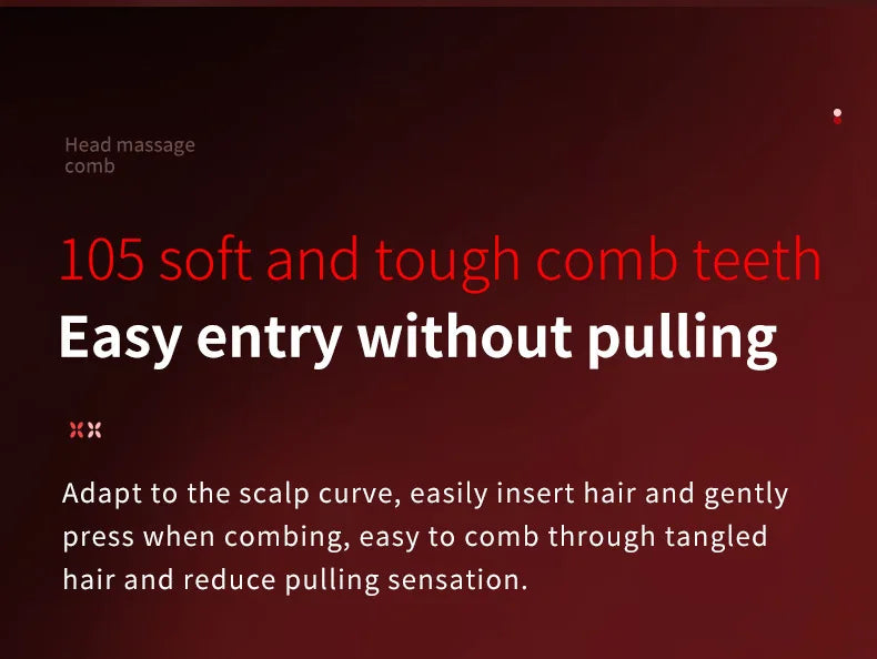 Handheld Vibration Micro-current EMS Head Massage Wireless Red light Drug Spray Massage Comb Head Fatigue Anti-hair Loss Massage