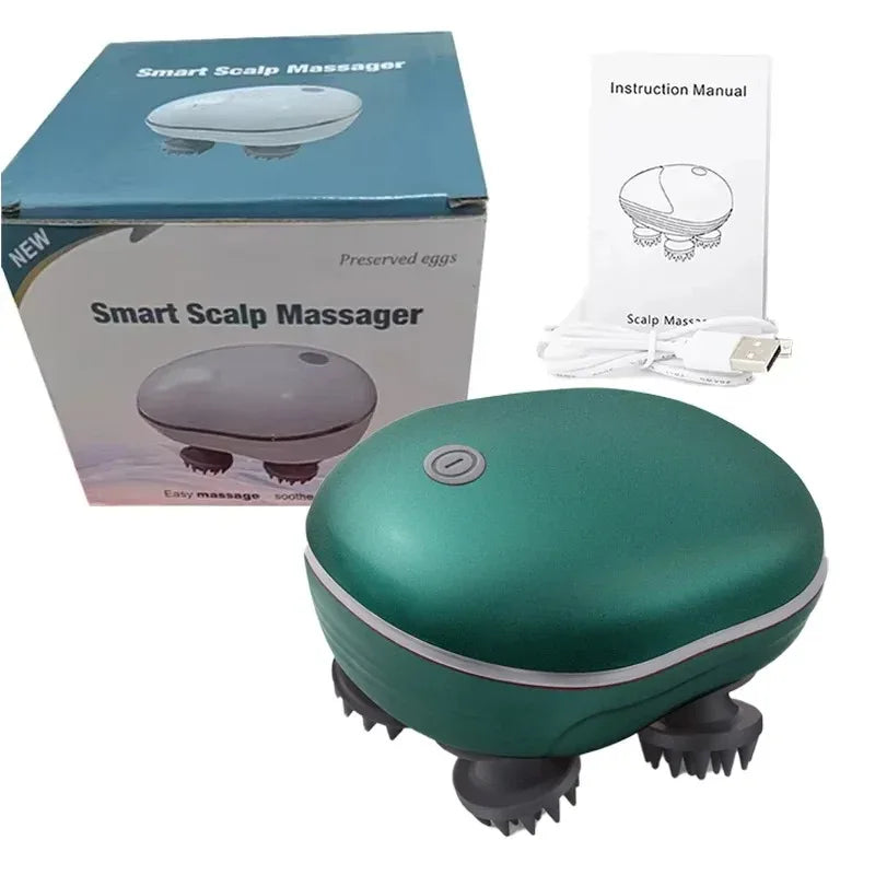 Electric Scalp Head Massager Red Light Therapy Antistress Relax Body Massage Remove Muscle Tension Tiredness Massageador Tool
