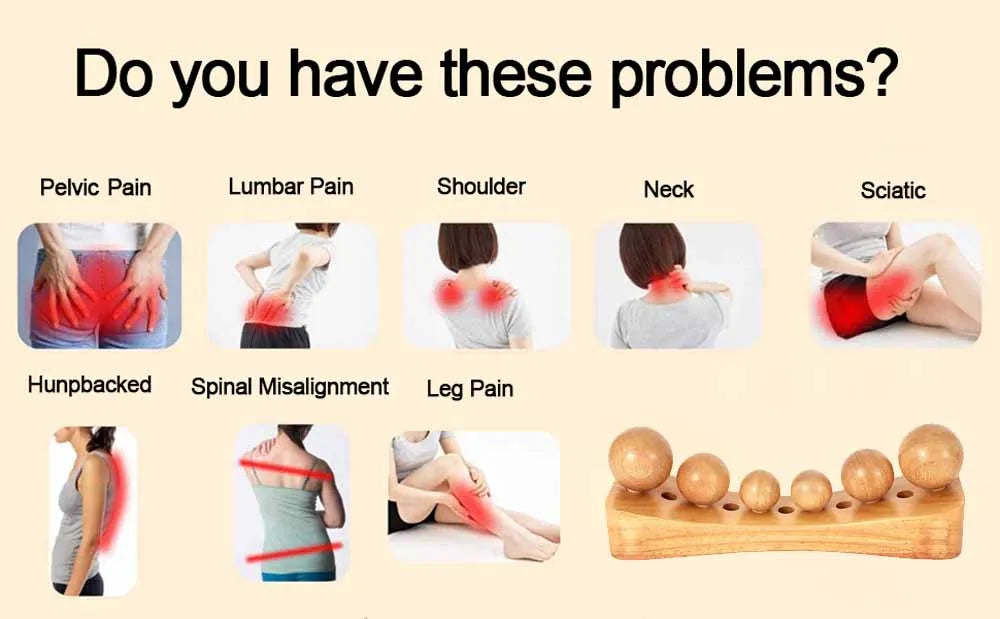 Psoas Muscle Hip Release Tool,Trigger Point Massager,Wood Therapy Massage Tools,Physical Therapy for Occipital Cordus & Back