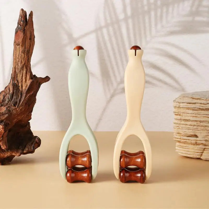 For Hand Meridian Relief Solid Wood Finger Massage Roller With 360° Rollers Clip Design Finger Massager Acupressure Stick