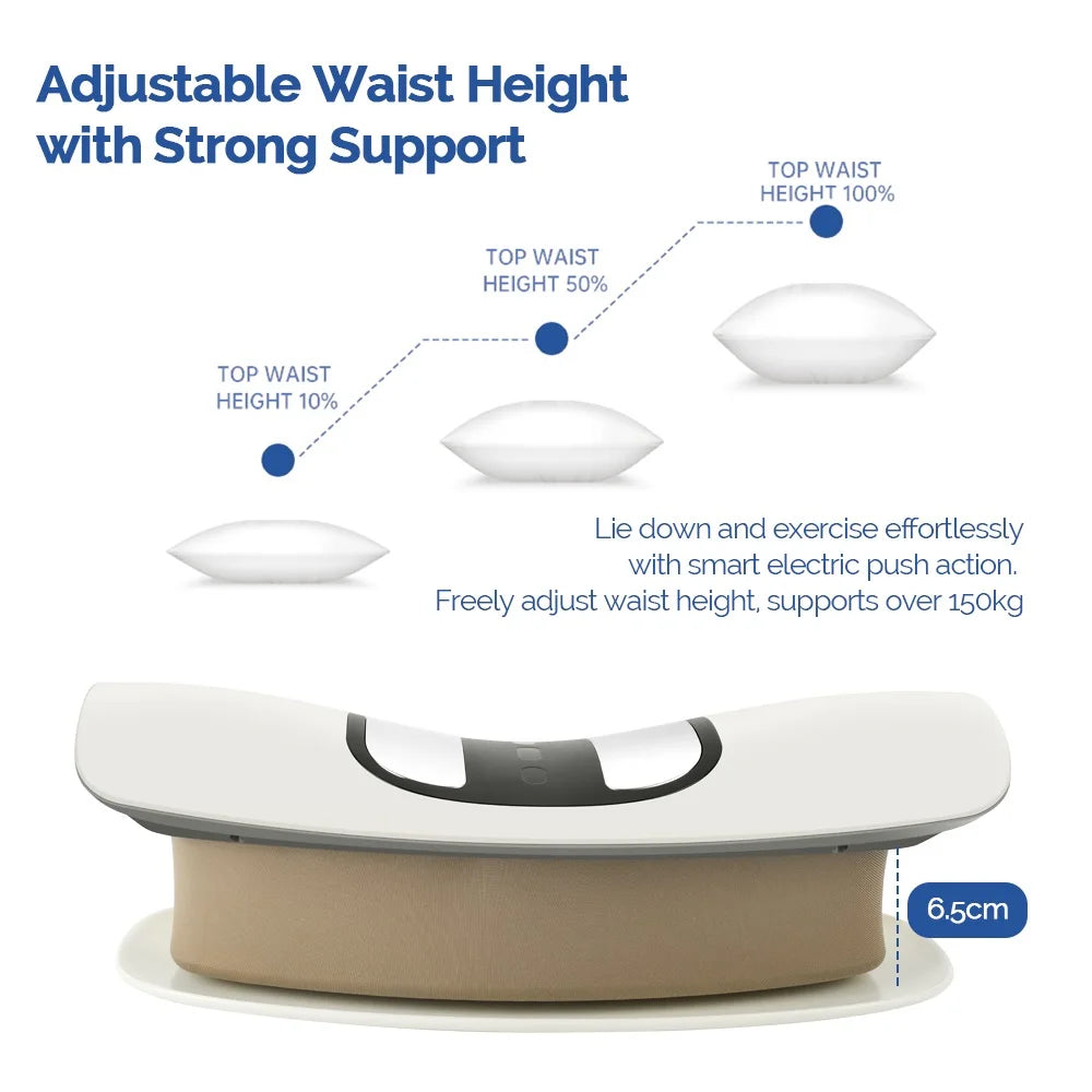 Ergonomic Electric Lumbar Traction Massager Adjustable Vibration Waist Spine Support Back Massage Machine Inflatable Stretcher