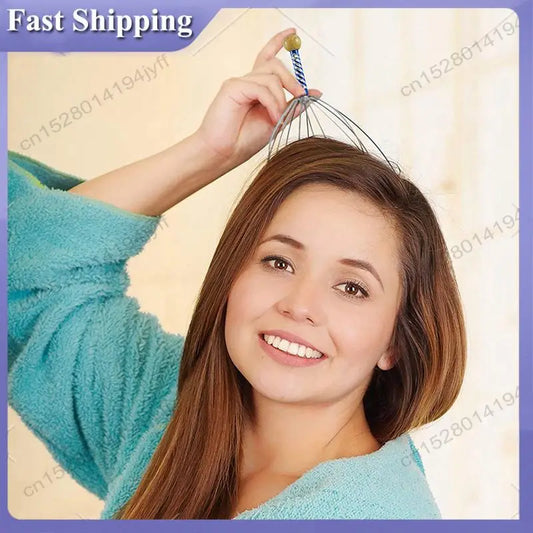 -ABDH 4X Head Massage Spider Head Masseur For Relaxation Therapy And Stress Relief