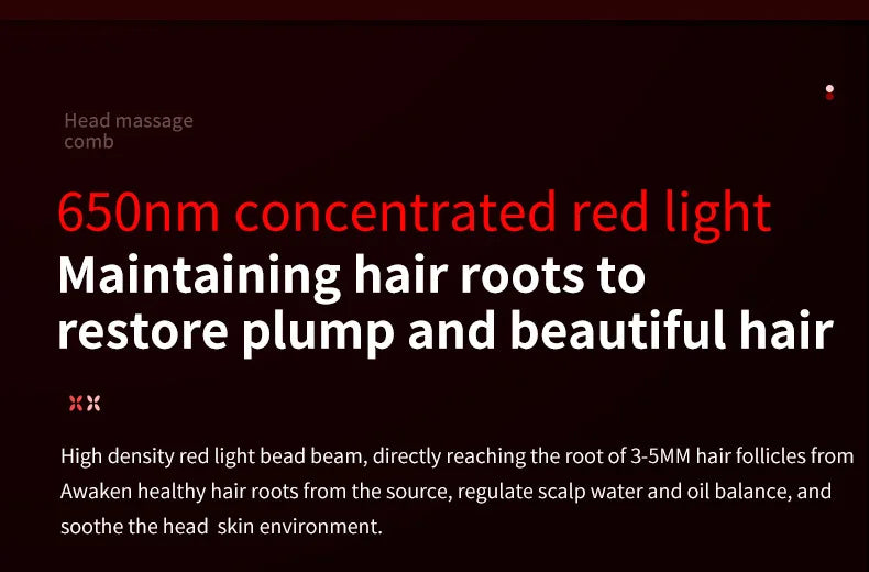 Handheld Vibration Micro-current EMS Head Massage Wireless Red light Drug Spray Massage Comb Head Fatigue Anti-hair Loss Massage