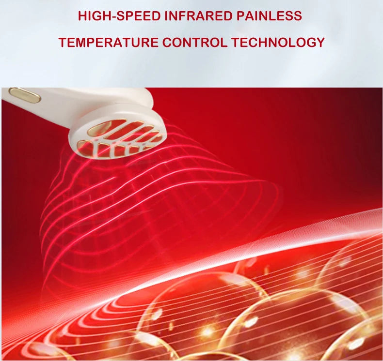 Led Eye Massage Pen Efficient Massage EMS Instrument With Golden Leaf Vibrating Massager