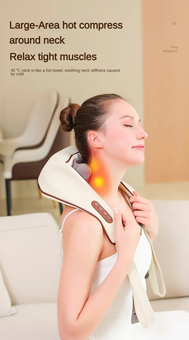 1 Shoulder and Neck Massager Professional Edition - With realistic humanoid massage, rechargeable to relax muscles, home masseur