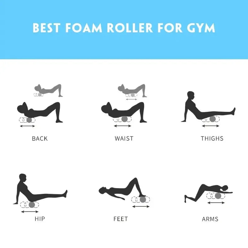 Yoga Foam Roller Set Muscle Massage Block Yoga Brick Pilates Tools Gym Fitness Exercise Equipment for Muscle Relaxation