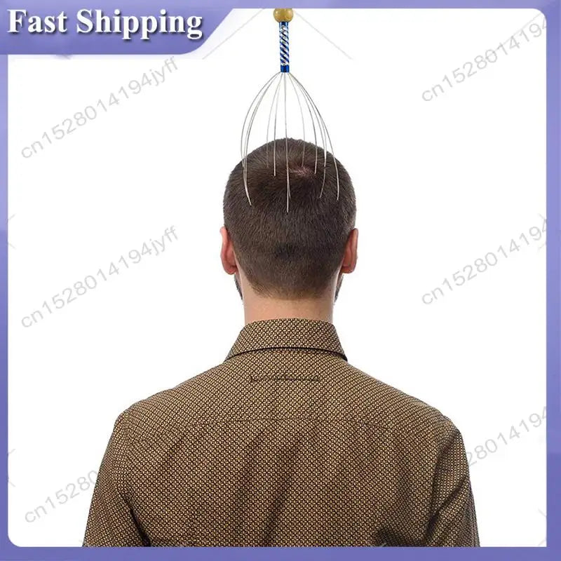 -ABDH 4X Head Massage Spider Head Masseur For Relaxation Therapy And Stress Relief