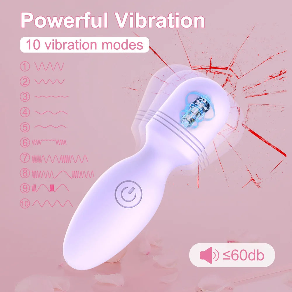 Mini massage stick electric massage stick silicone material 10 frequency USB charging convenient to carry