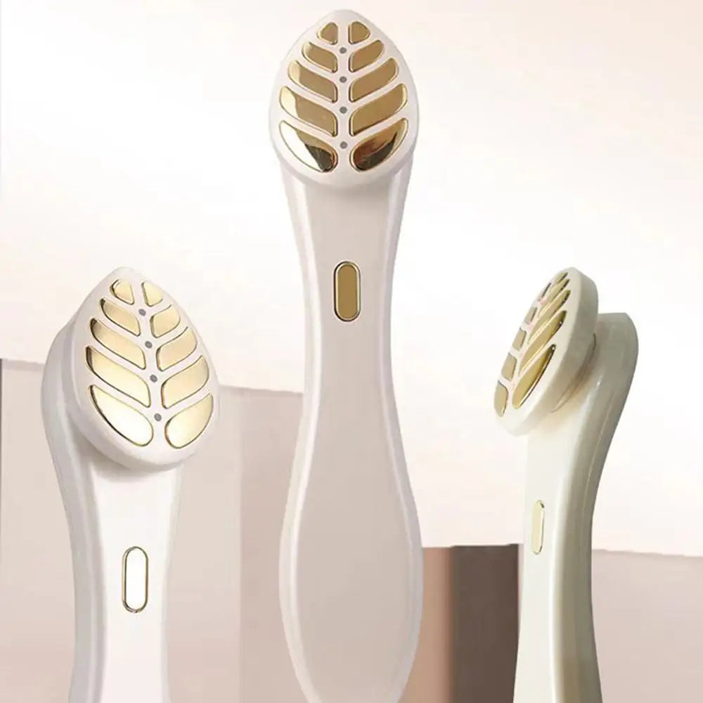 Led Eye Massage Pen Efficient Massage EMS Instrument With Golden Leaf Vibrating Massager