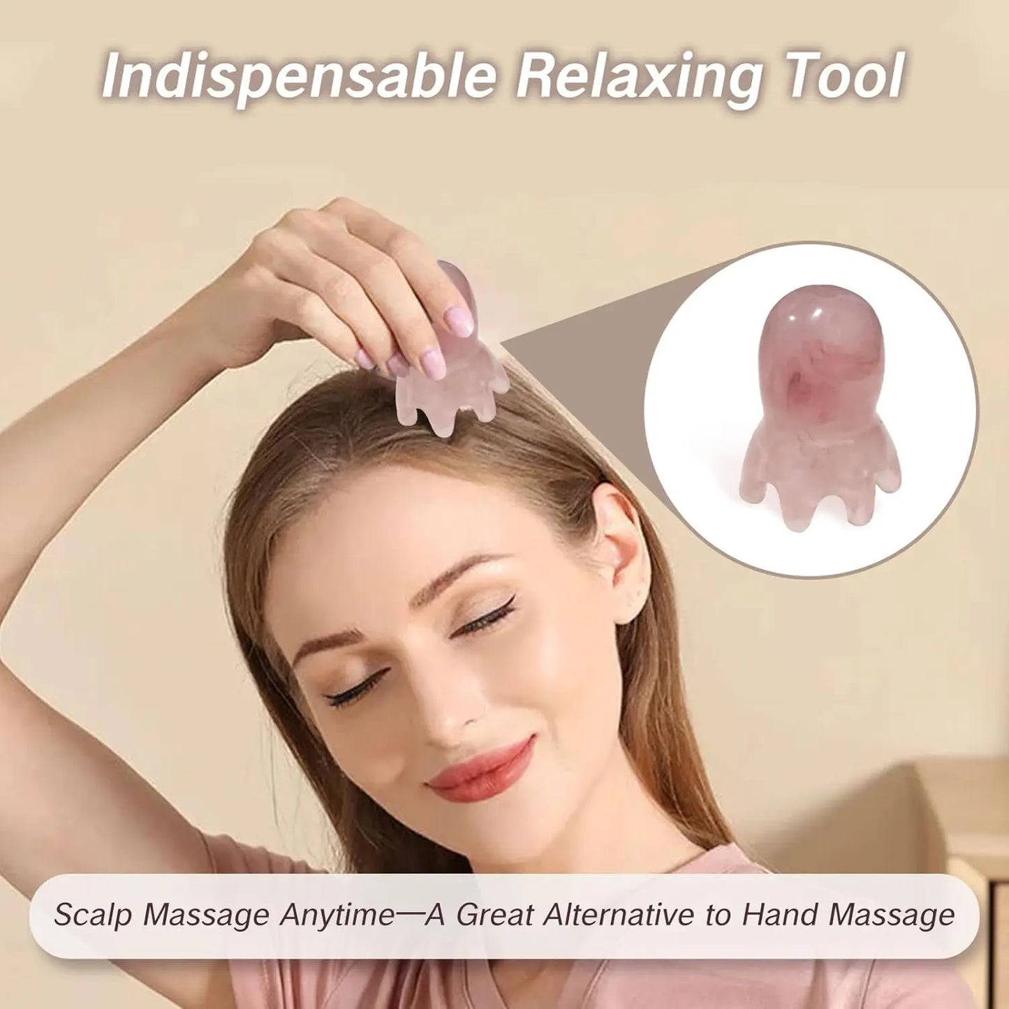Octopus Head Massage Comb Manual Scalp Massage Tool for Head and Body Relaxation Portable Acupressure Massager for Home Office