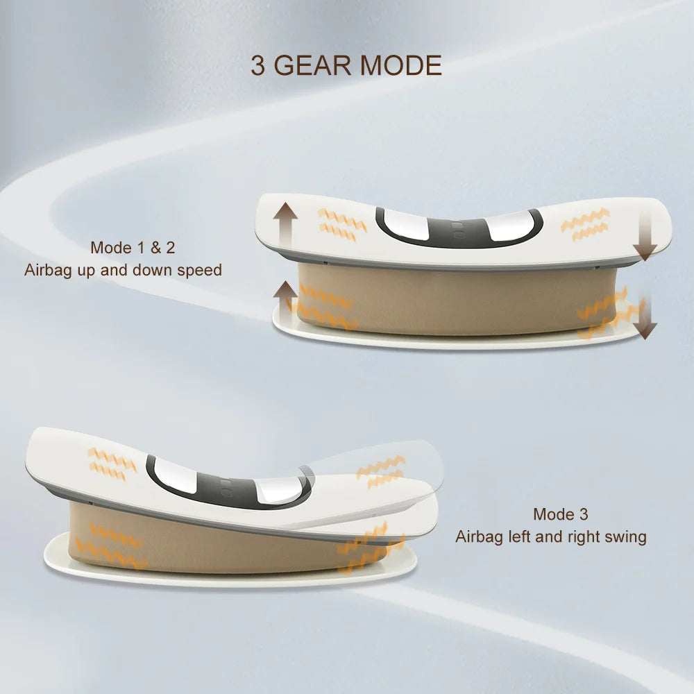 Ergonomic Electric Lumbar Traction Massager Adjustable Vibration Waist Spine Support Back Massage Machine Inflatable Stretcher