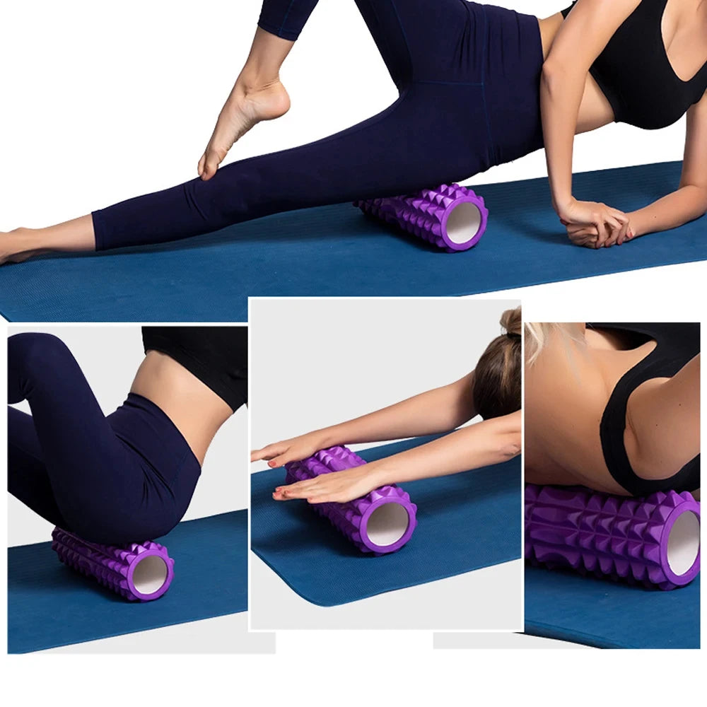Yoga Foam Roller Set Muscle Massage Block Yoga Brick Pilates Tools Gym Fitness Exercise Equipment for Muscle Relaxation
