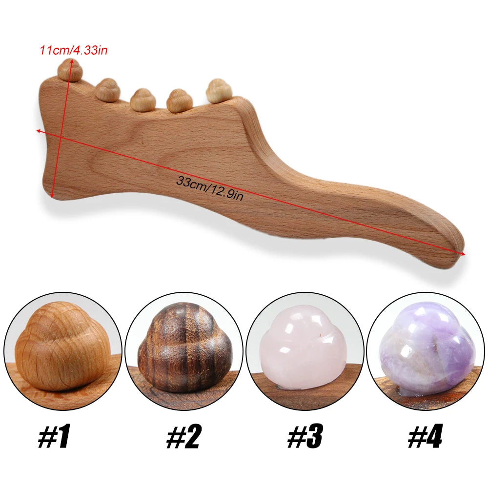 Wooden Massager Handheld Massager Stick for Fascia,Cellulite, Muscle & Abdomen ,Body Therapy Massager, Muscle Belly Relief Tool
