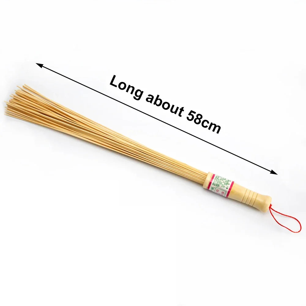 Natural Bamboo Massager Muscle Relaxed Body Massage Pat Stick Gua Sha Device Back Leg Fatigue Relief Beat Wooden Handle